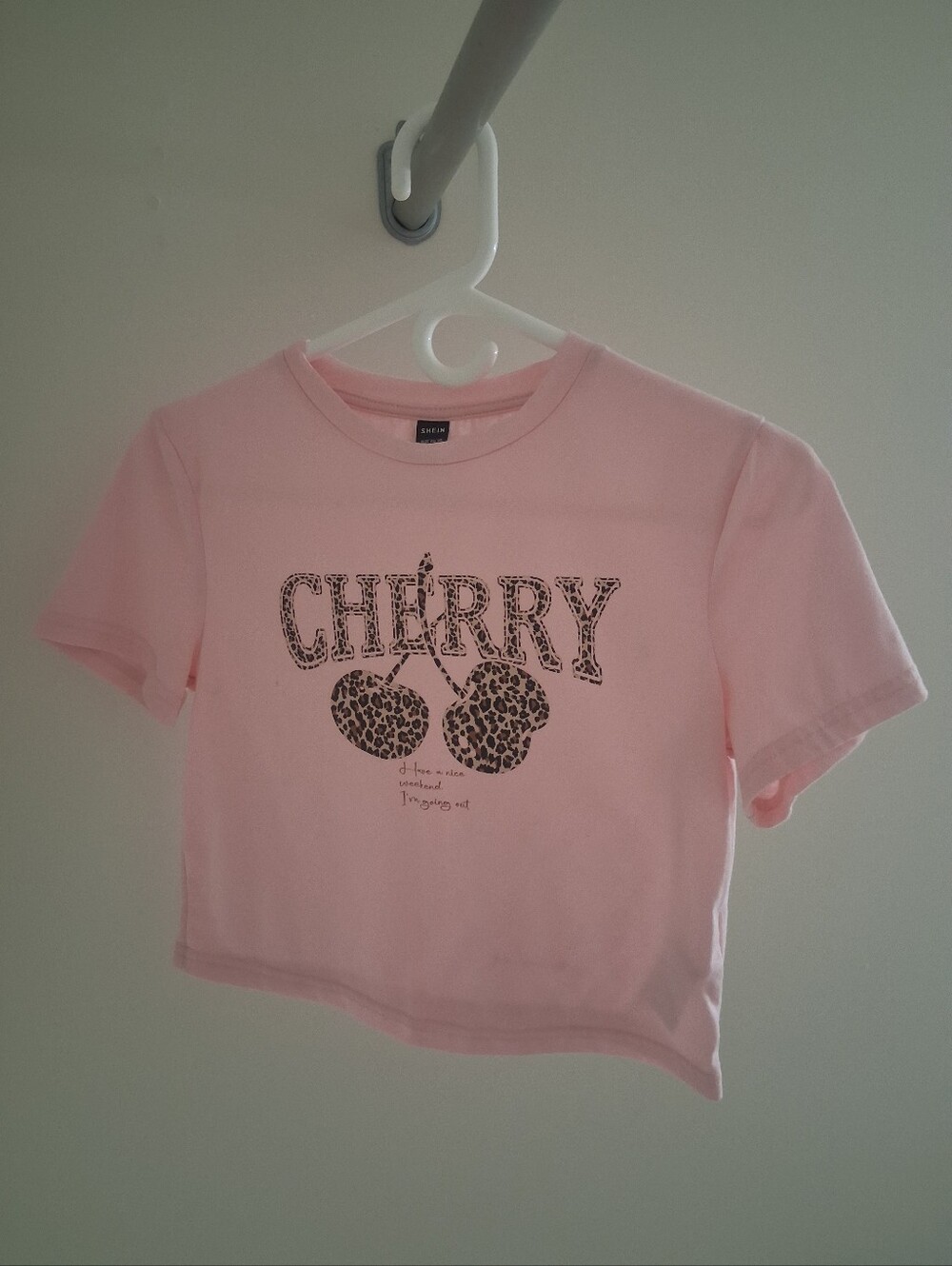 Cute Leopard Cherry Pink Tshirt